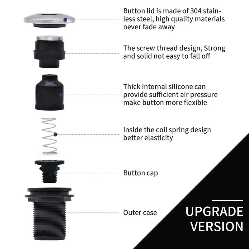 briidea Garbage Disposal Air Switch Kit for SinkTop Waste Disposal with Stainless Steel Polished Short Air Button by briidea - Image 2